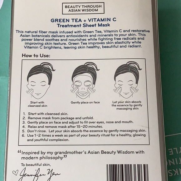 Purlisse Green Tea + Vitamin C Sheet Mask - Picture 2 of 4
